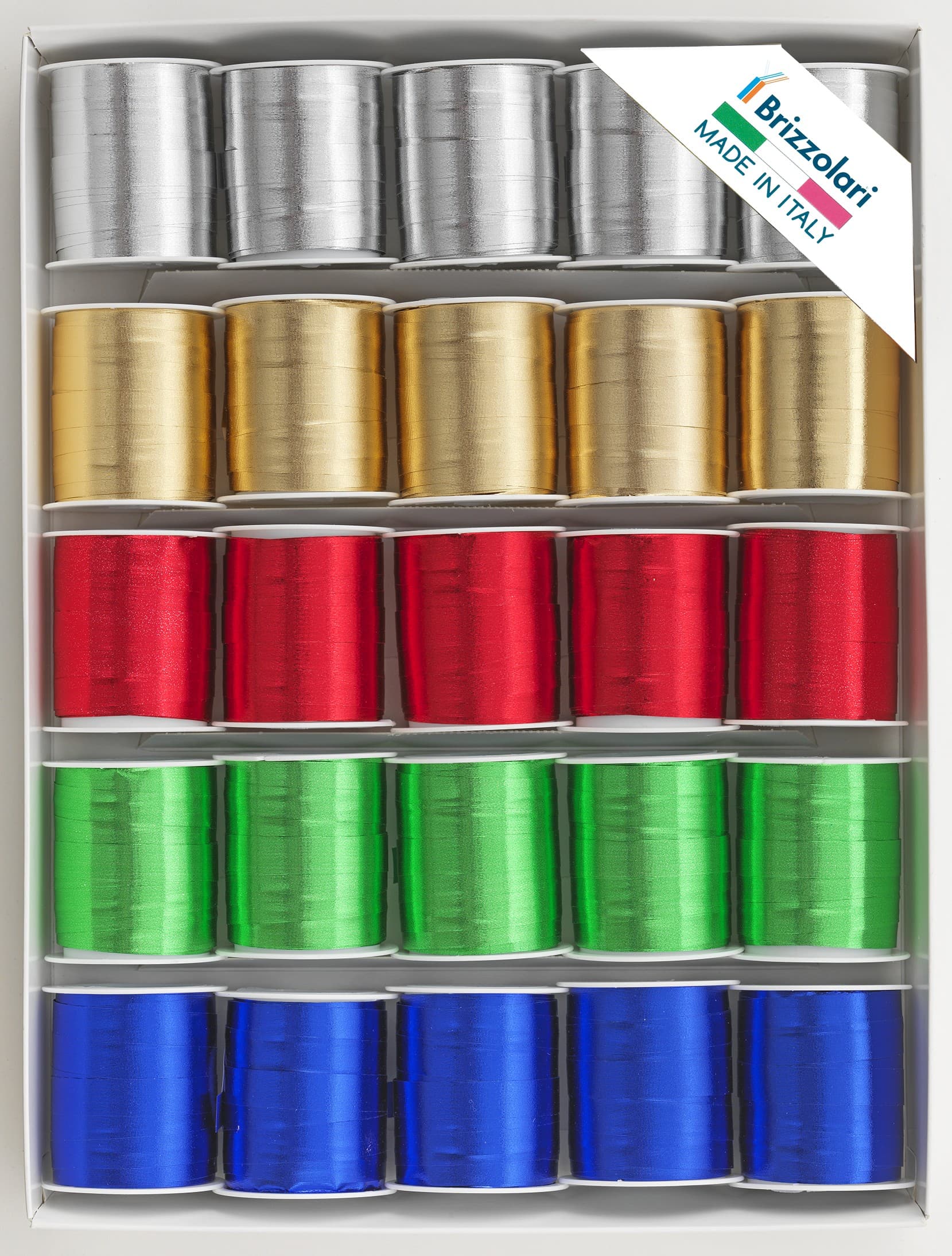 Nastri decorativi in tinte metallizzate per legatura e confezionamento